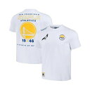ステイプル メンズ Tシャツ トップス Men 039 s NBA x White Distressed Golden State Warriors Home Team T-shirt White
