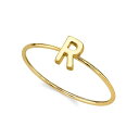 2028 fB[X O ANZT[ 14K Gold-tone Initial Ring R