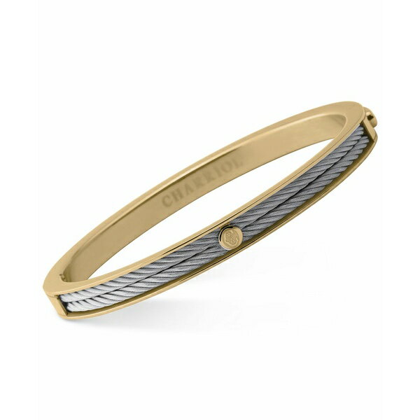 シャリオール レディース ブレスレット・バングル・アンクレット アクセサリー Women s Forever Two-Tone PVD Stainless Steel Cable Bangle Bracelet Two-Tone