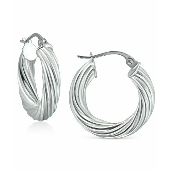  ٥ˡ ǥ ԥ ꡼ Wide Twist Small Hoop Earrings, 20mm, Created for Macy's Sterling Silver