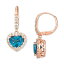  ǥ ԥ ꡼ Deep Sea Blue Topaz (3 ct. t.w.) &Vanilla Topaz (5/8 ct.t .w.) Leverback Drop Earrings in 14k Rose Gold Rose Gold