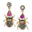 ベッツィジョンソン レディース ピアス＆イヤリング アクセサリー Gold-Tone Spider Mismatch Drop Earrings Gold