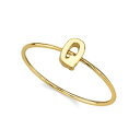 2028 fB[X O ANZT[ 14K Gold-tone Initial Ring Q