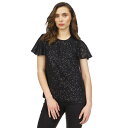 マイケルコース レディース カットソー トップス Women's Sequin Flutter-Sleeve Top Black