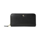 t[ fB[X z ANZT[ Women's Full-Grain Leather Large Zip Continental Wallet Black