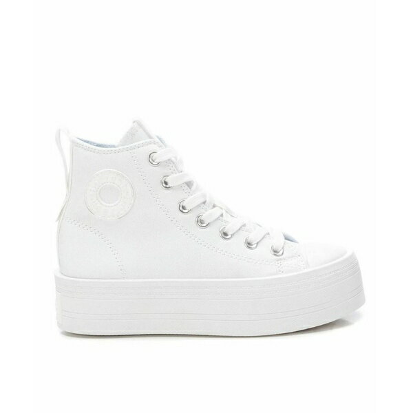�������� ��ǥ����� ���ˡ����� ���塼�� Women's High Top Canvas Sneakers Refresh By Xti White