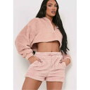 ミッシー エンパイア レディース パーカー・スウェットシャツ アウター Teddy Borg Cropped Zip Up Hoodie