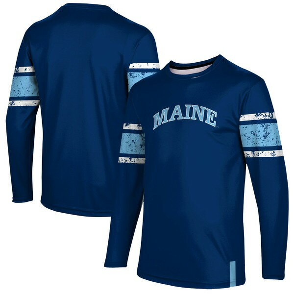 プロスフィア メンズ Tシャツ トップス Maine Black Bears Long Sleeve TShirt Navy