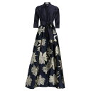 テリージョン レディース ワンピース トップス Shirtwaist Floral Jacquard Gown navy multi