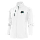 アンティグア レディース パーカー・スウェットシャツ アウター San Jose Sharks Antigua Women's Team Logo Generation FullZip Jacket White