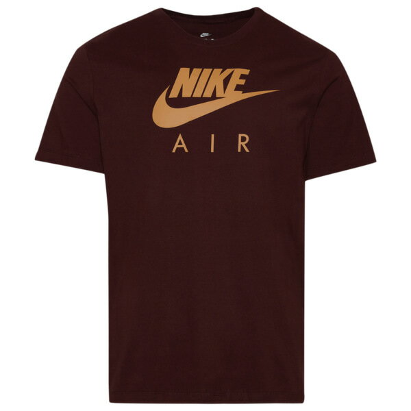 ナイキ メンズ Tシャツ トップス Nike Air Futura T-Shirt Burgundy Crush/Flax
