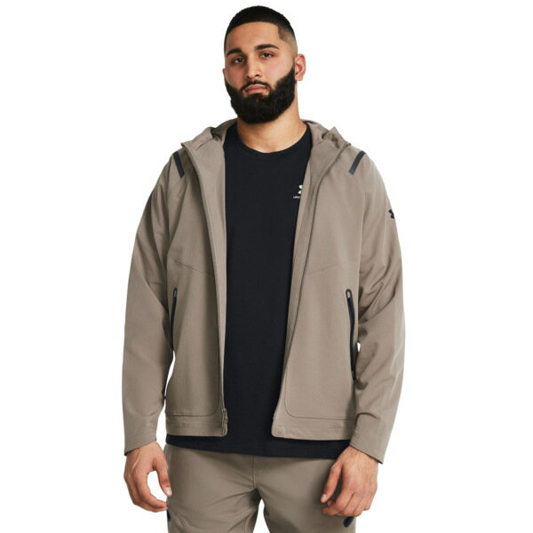 アンダーアーマー メンズ ジャケット&ブルゾン アウター Under Armour Unstoppable Full-Zip Jacket Taupe Dusk/Black
