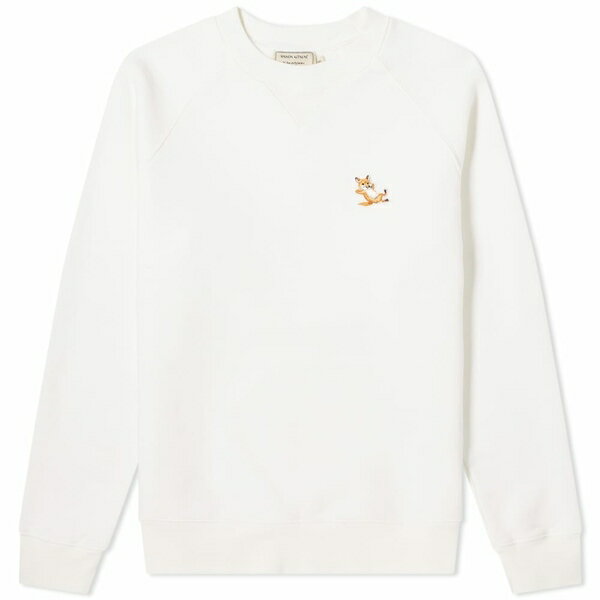 メゾンキツネ レディース パーカー・スウェットシャツ アウター Maison Kitsun Chillax Fox Patch Classic Crew Sweat Neutrals