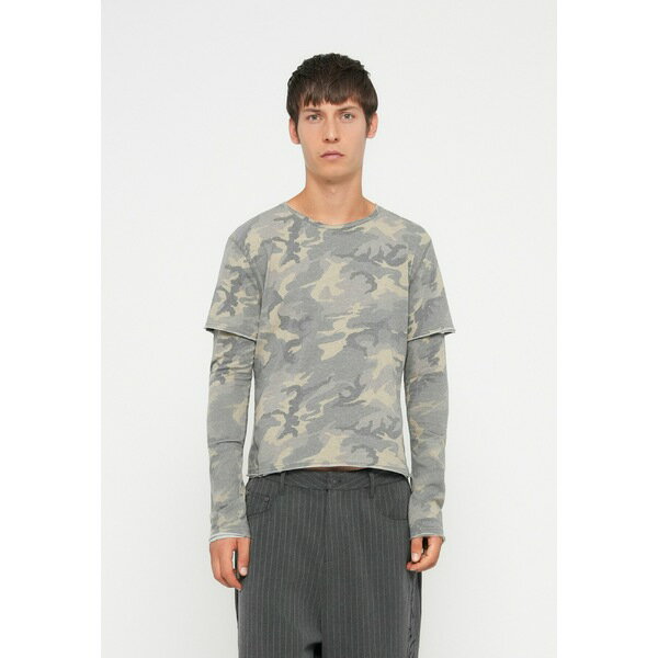 ジェーデッド メンズ Tシャツ トップス CAMO DOUBLE LAYER LONG SLEEVE - Long sleeved top - green