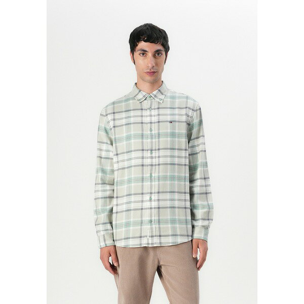 トミーヒルフィガー メンズ シャツ トップス REGULAR CHECK SHIRT - Shirt - cloudy jade