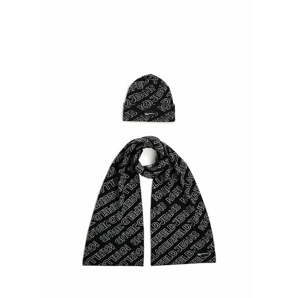 カール ラガーフェルド ジーンズ メンズ 帽子 アクセサリー LOGO GIFT SET - Beanie - black