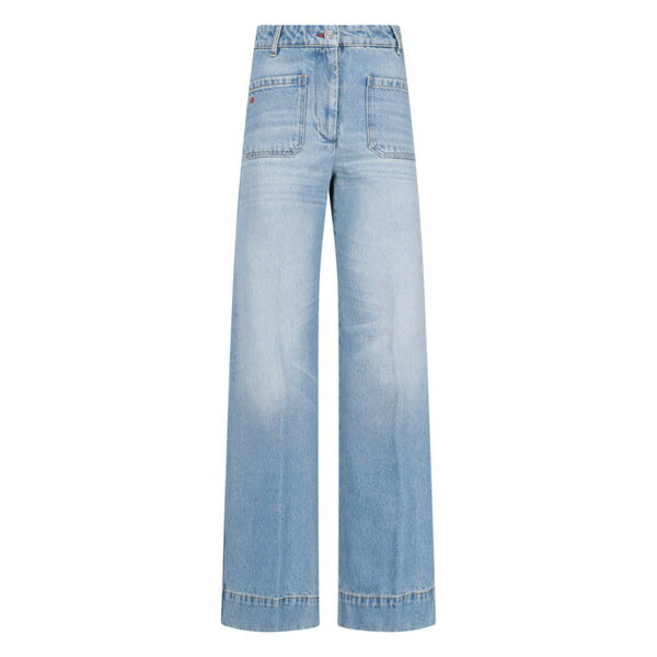 ヴィクトリア ベッカム レディース デニムパンツ ボトムス 'alina' Straight Jeans Pale Blue Wash