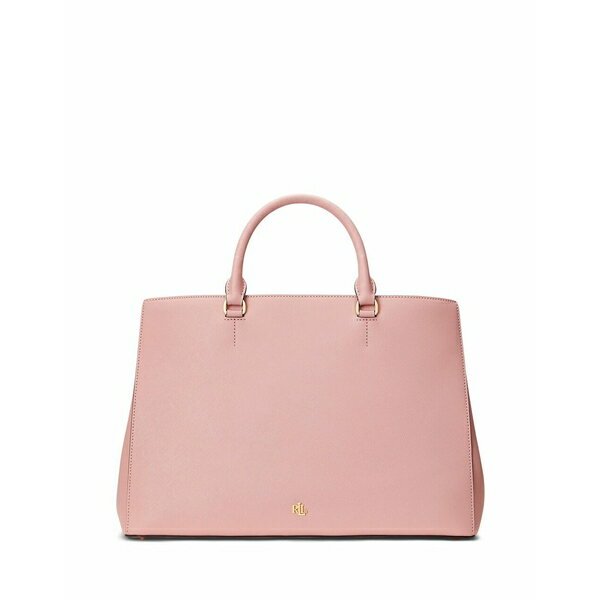  ラルフローレン レディース ハンドバッグ バッグ CROSSHATCH LEATHER LARGE HANNA SATCHEL Light pink