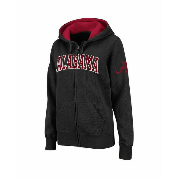 コロシアム レディース パーカー・スウェットシャツ アウター Women's Black Alabama Crimson Tide Arched Name Full-Zip Hoodie Black