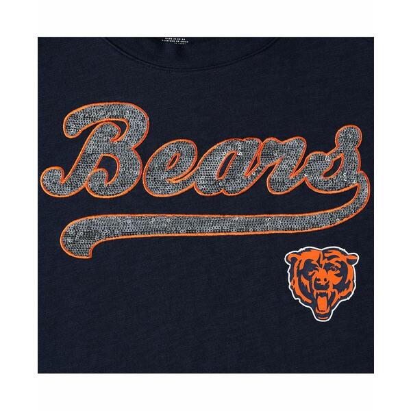 トミー ヒルフィガー レディース Tシャツ トップス Women s Navy Chicago Bears Justine Long Sleeve Tunic T-shirt Navy