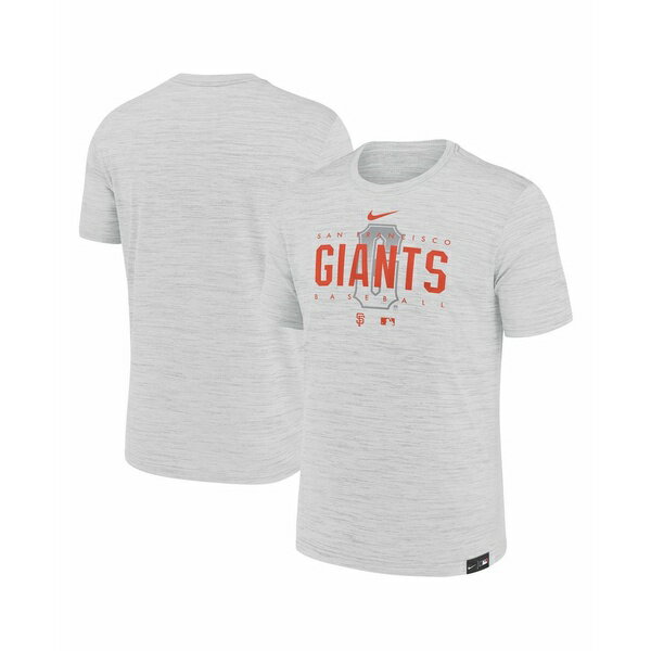 ナイキ レディース Tシャツ トップス Men 039 s Gray San Francisco Giants City Connect Velocity Practice Performance T-shirt Gray