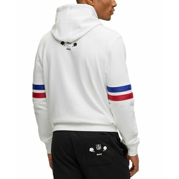 楽天astyヒューゴボス メンズ パーカー・スウェットシャツ アウター BOSS by Hugo Boss x NFL Men's Hoodie Collection New York Giants - White