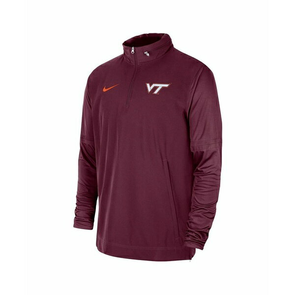 コーチ ナイキ レディース ジャケット＆ブルゾン アウター Men's Maroon Virginia Tech Hokies 2023 Coach Half-Zip Hooded Jacket Maroon