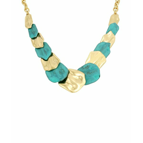 o[gE[E[XE\[z[ fB[X lbNXE`[J[Ey_ggbv ANZT[ Turquoise Patina Petal Layered Bib Necklace Patina