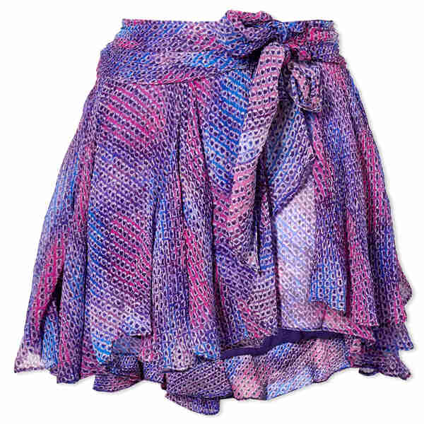 イザベル マラン レディース スカート ボトムス Isabel Marant Atoria Chiffon Printed Mini Skirt Purple