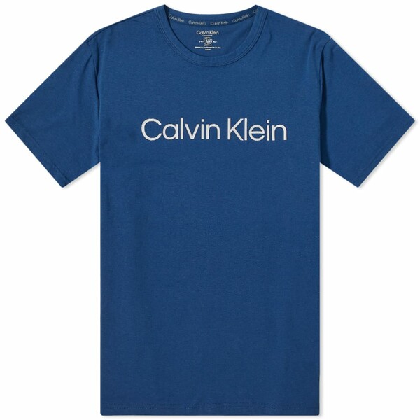 カルバンクライン メンズ Tシャツ トップス Calvin Klein Chest Logo Tee Blue