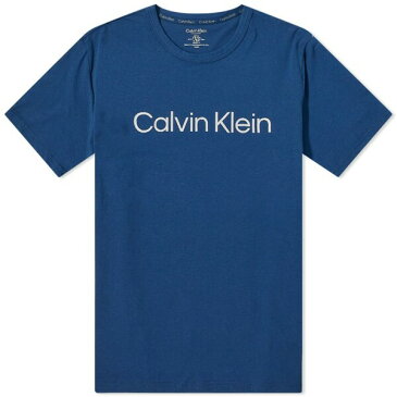 カルバンクライン メンズ Tシャツ トップス Calvin Klein Chest Logo Tee Blue