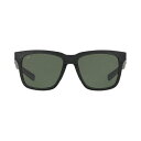 コスタデルマール メンズ サングラス・アイウェア アクセサリー Men's Polarized Sunglasses, Pescador 55 BLACK/GREY