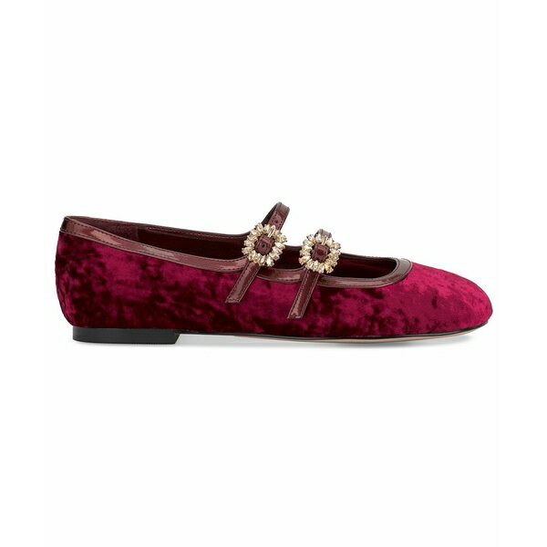ジェシカシンプソン レディース サンダル シューズ Women's Allista Buckle Strappy Ballet Flats Oxblood Crushed Velvet