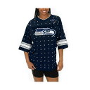 ゲームデイ レディース カットソー トップス Women's College Navy Seattle Seahawks Kickoff Time Allove...