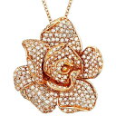 エフィー コレクション レディース ネックレス・チョーカー・ペンダントトップ アクセサリー Pav Rose by EFFY Diamond Flower Pe...
