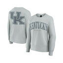 ファナティクス レディース カットソー トップス Women's Gray Kentucky Wildcats Supersoft Flow Fleece Pu...