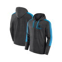 ファナティクス メンズ パーカー・スウェットシャツ アウター Men's Heather Charcoal Carolina Panthers Gains Full-Zip Hoodie Heather Charcoal