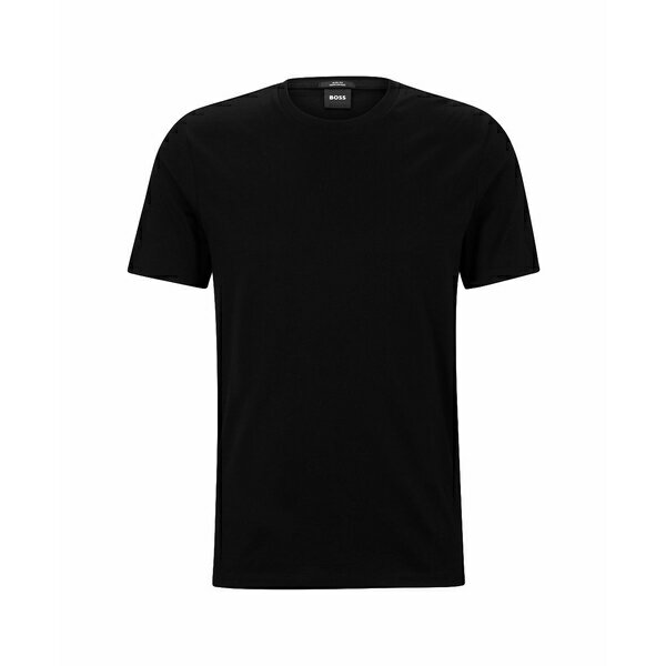 ヒューゴボス メンズ シャツ トップス Men's Slim-Fit Mercerized-Cotton T-shirt Black