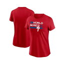 ナイキ レディース カットソー トップス Women's Red Philadelphia Phillies 2022 World Series Authent...