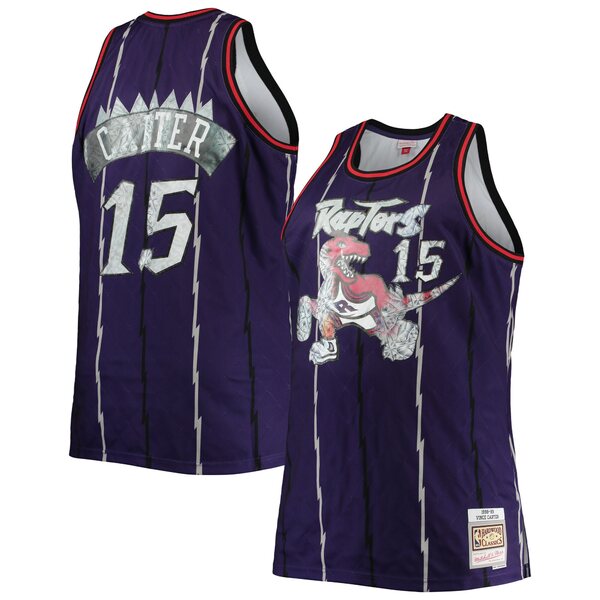 ミッチェル&ネス メンズ ユニフォーム トップス Vince Carter Toronto Raptors Mitchell & Ness Big & Tall 1998/99 NBA 75th Anniversary Diamond Swingman Jersey Purple