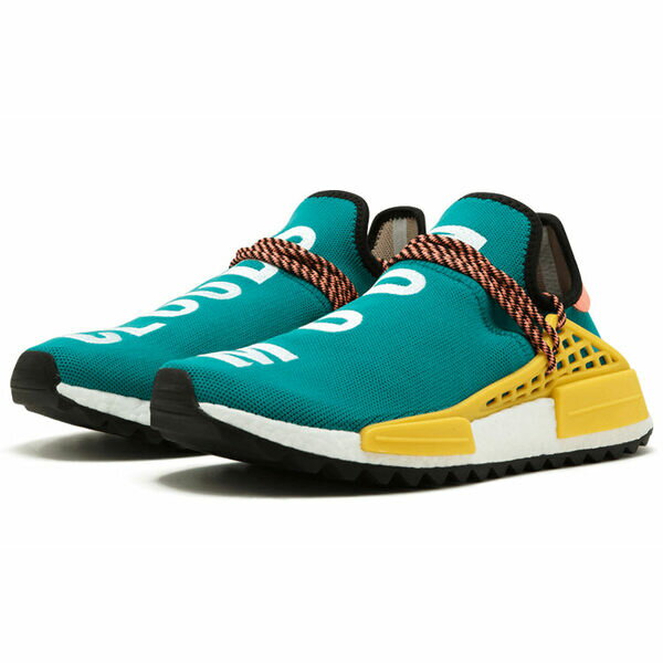 adidas アディダス メンズ スニーカー Teal/Yellow-White 【adidas x Pharrell NMD Hu Trail 'Sun Glow' AC7188】 サイズ US_5(23.0cm)