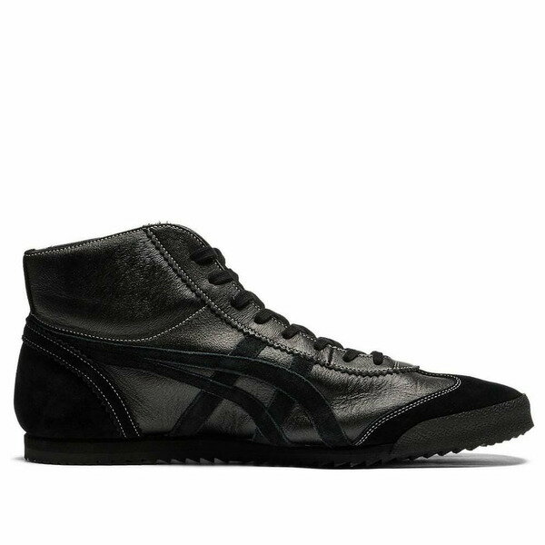 Onitsuka Tiger オニツカタイガー メンズ スニーカー Black/Black 【Onitsuka Tiger Nippon Made Mexico Mid Runner Deluxe 'Black' 1181A609-001】 サイズ US_12.5(30.5cm)
