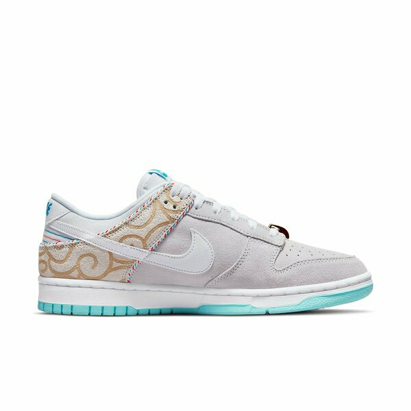 Nike ナイキ メンズ スニーカー Gray/White/Blue/Brown 【Nike Dunk Low SE 'Barber Shop - Grey' DH7614-500】 サイズ US_M_15
