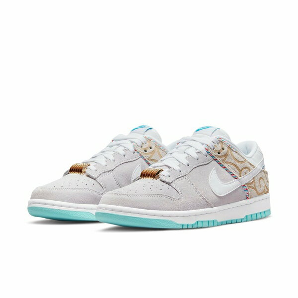 Nike ナイキ メンズ スニーカー Gray/White/Blue/Brown 【Nike Dunk Low SE 'Barber Shop - Grey' DH7614-500】 サイズ US_M_15