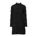 【送料無料】 ピンコ レディース ワンピース トップス Mini dresses Black