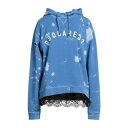【送料無料】 ディースクエアード レディース パーカー・スウェットシャツ アウター Sweatshirts Blue