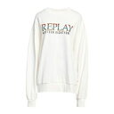【送料無料】 リプレイ レディース パーカー・スウェットシャツ アウター Sweatshirts White