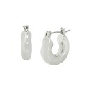 ロバート・リー・モーリス・ソーホー レディース ピアス＆イヤリング アクセサリー Silver-Tone Sculpted Hoop Earrings Silver