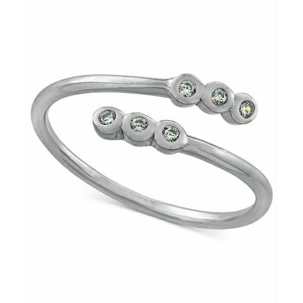  ٥ˡ ǥ  ꡼ Cubic Zirconia Bezel Bypass Ring, Created for Macy's Sterling Silver