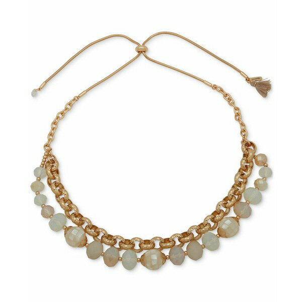 iAh[ fB[X lbNXE`[J[Ey_ggbv ANZT[ Gold-Tone White Carved Bead Chain 28